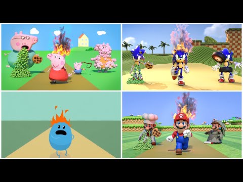 Peppa Pig, Sonic & Super Mario - Dumb Ways to Die 😁 NOT FOR KIDS!!!