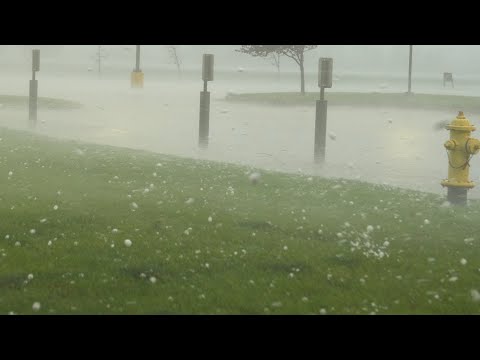 ABSOLUTELY INSANE BASEBALL HAIL DRIVEN AT 80MPH!! - Grinnell, Iowa 5/7/2023