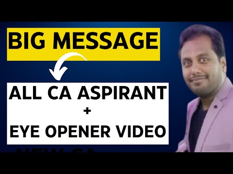 |EYE OPENER Video For All CA Aspirants| Big Message For All | Must Watch Video||