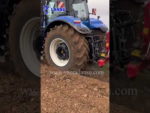 Tractor front and rear with plough