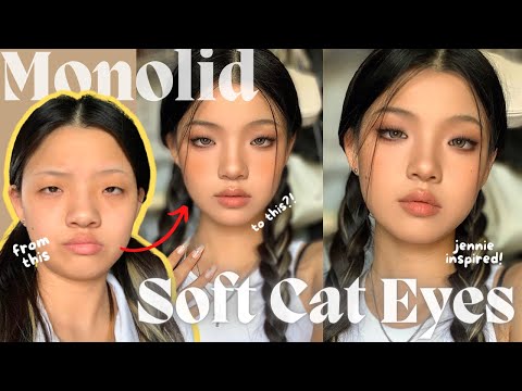 Transforming into The Hottest Baddie💀 Monolid Smokey Cat Eyes Makeup | Easy & Quick