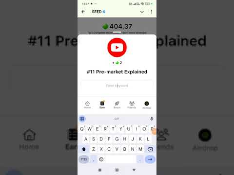 EED Verify Code | #11 Pre-market Explained | SEED'S New Video Code |Seed Code | Seed Video Code