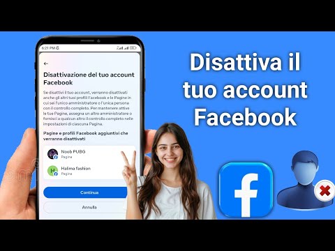 Come disattivare l'account Facebook