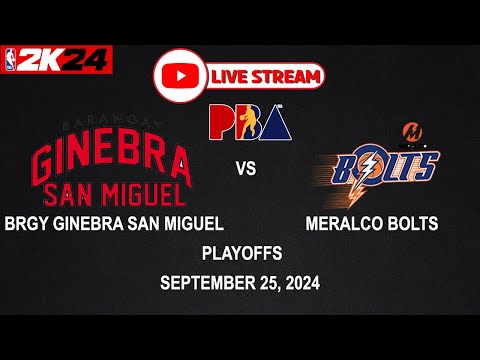 LIVE NOW! BRGY GINEBRA vs MERALCO BOLTS | PBA SEASON 49 | September 25, 2024 | CPU vs CPU