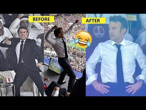 😂France President Macron All Crazy Reactions to Mbappe Messi Goals in World Cup Final!