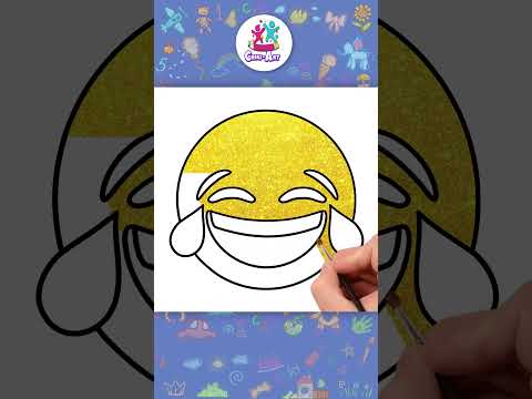 Easy Laughing Emoji Drawing Tutorial  😂 #howtodraw #coloring