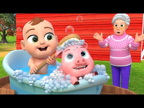 Bath Song (Farm Version) | Newborn Baby Songs & Nursery Rhymes