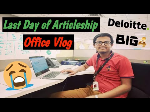 Deloitte Office Vlog | Last Day of CA Articleship | CA Aman Karn #ca #caarticleship #deloitte #big4