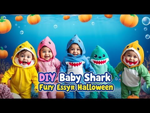 Easy Baby Shark DIY Costume Tutorial for Halloween!