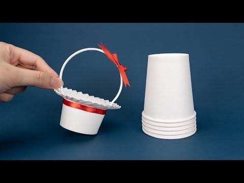 DIY Basket - How to make a basket from paper cup