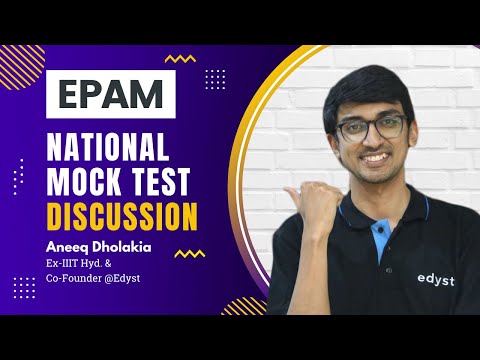 EPAM National Mock Test Solutions & Revision | Edyst Aneeq