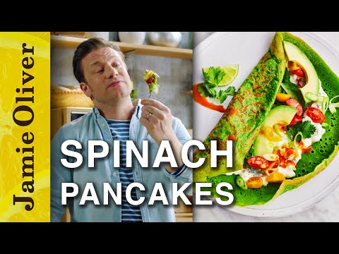 Spinach Pancakes | Jamie Oliver's Meat-Free Meals