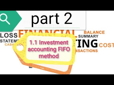 1.1 Financial accounting/      Investment Accounting FIFO method questions.