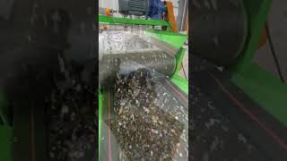 Metal can crushing and magnetic separation #recyclingsolution