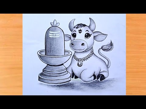 Shiv Ling and Nandi Maharaj Drawing | How to draw shiv ling and Nandi | Shiva drawing | Mahadev