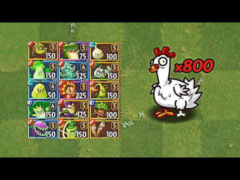 Which melee plants can easily resist the 800 zombie chicken frenzy?