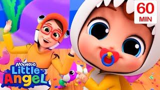 Baby Shark (Baby John Edition)🦈 Bingo and Baby John | Little Angel Nursery Rhymes and Kids Songs