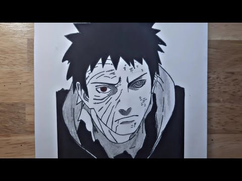 How to Draw Obito Face - Easy Anime Drawing Coloring for Beginner