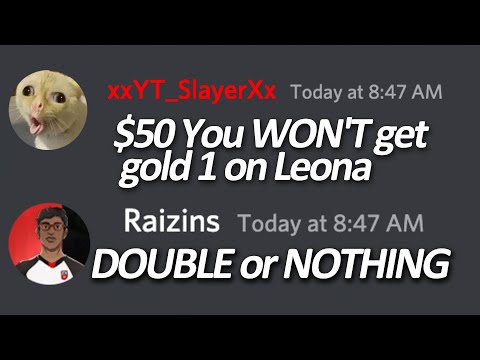 He Bet $100 that I couldn't get Gold 1 on Leona