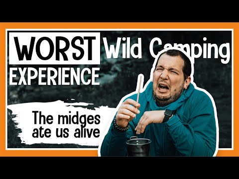 WORST ATTEMPT AT WILD CAMPING | We underestimated the Scottish Midges and paid the price!