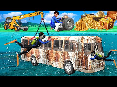 Underwater Bus Restoration Hindi Kahaniya Hindi Moral Story Bus Restoration New Funny Comedy Video