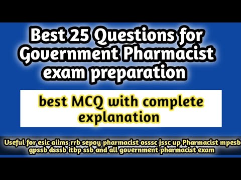 best 25 MCQ for osssc Pharmacist and mphw exam 2024