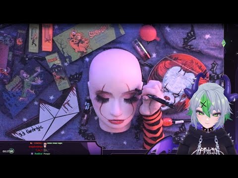 🤡ASMR 💄 Punk VTuber does your spooky makeup for a Halloween Party