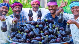 BIG BRINJAL | Fried Baingan Recipe | Brinjal Tawa Fry Recipe Cooking in Village | Eggplant Recipe