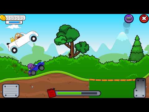 Juegos de coches. POU y MOY7 en una carrera de coches. Juego de coches de pou y de moy 7.