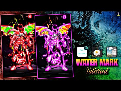 How To Make Water Mark Tutorial In Alight Motion || FF Glowing Water Mark