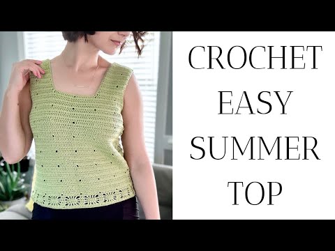 LOVELY CROCHET TOP Very Easy And Simple crochet pattern for beginners. Crochet tanktop