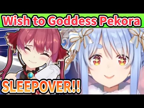 Marine Wishes Goddess Pekora Before Her Concert [ENG SUB] Hololive Murasaki Shion