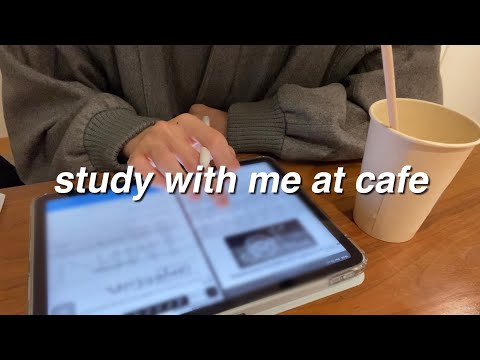 study with me | ipad note taking | lofi hip hop | ambient noise | study with me at cafe