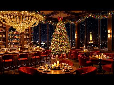 Smooth Jazz Saxophone Instrumental Christmas Music in Cozy Bar Ambience for Relaxing Holiday