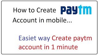 how to create paytm account in mobile