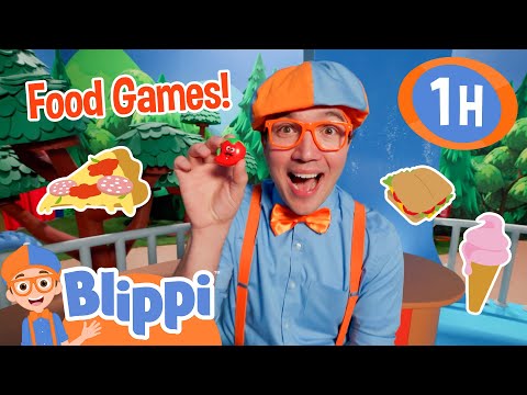 Blippi Plays Fun Food Games! | Animals for Kids | Educational Videos | Learn about Animals