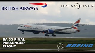 British Airways (BA33) final touch down as a passenger flight to KUL/WMKK