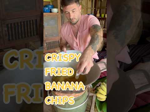 Delicious deep fried banana chips Thai style #food #cooking #recipe #dessert