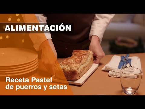 Receta de Pastel de hojaldre con puerros y setas