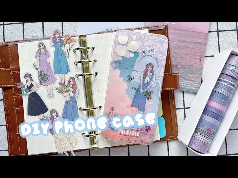 ASMR DIY Phone Case With Me ✿ With Cute Stickers ✿ Make Your Own Phone Case With Scrapbook Supplies