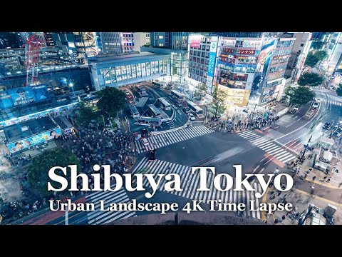 【4K】Time-lapse video from Shibuya Ward, Tokyo.