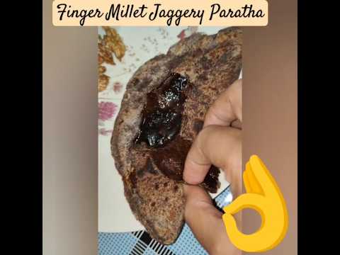 Ragi Gud Paratha #jaggery #millet #healthy #sweetrecipe