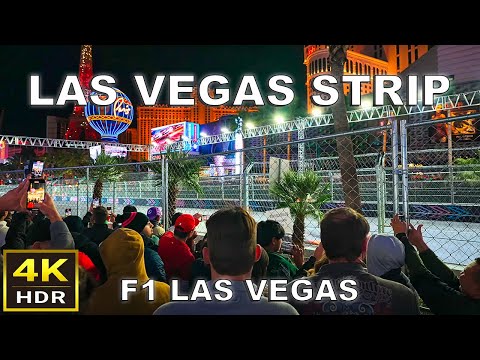 [4K HDR] Las Vegas Strip Walk | F1 Las Vegas Grand Prix | 2023