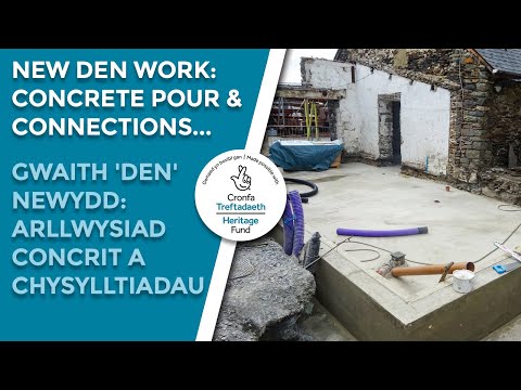 New Den Work: Extension Concrete Pour & Connections - Timelapse