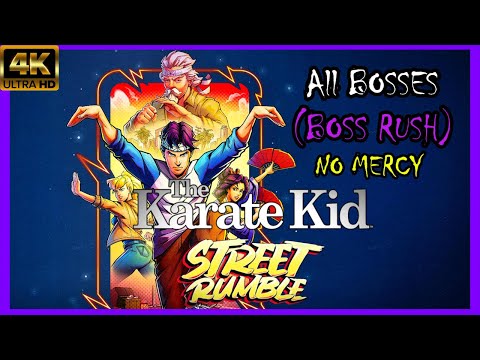 The Karate Kid: Street Rumble - All Bosses (The Karate Road Boss Rush) No Mercy (Daniel LaRusso)