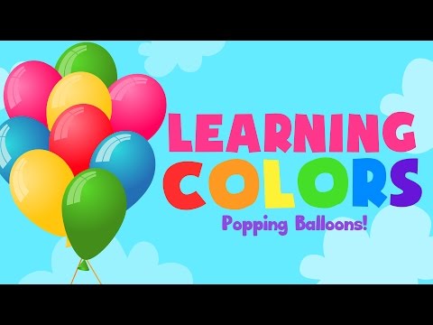 COLORS | Learning COLORS by popping BALLOONS | Colors for Kids 4k