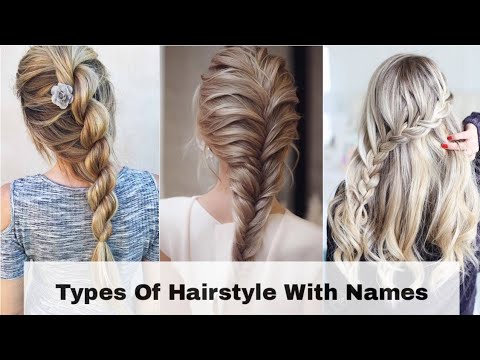 Types of hairstyle for girls with name/Hairstyle for short and long hair/Hairstyle for wedding party