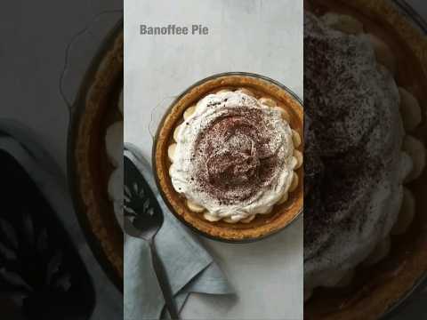 イギリス菓子★塩カラメルのバノフィーパイ Salted caramel Banoffee Pie #Shorts