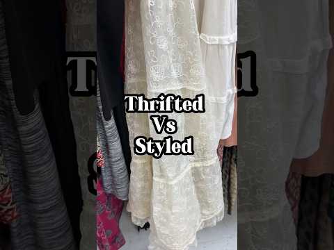 Style this Vintage Sheer Lace Slip Dress With Me! #thriftedvsstyled #laceslipdress #secondhand