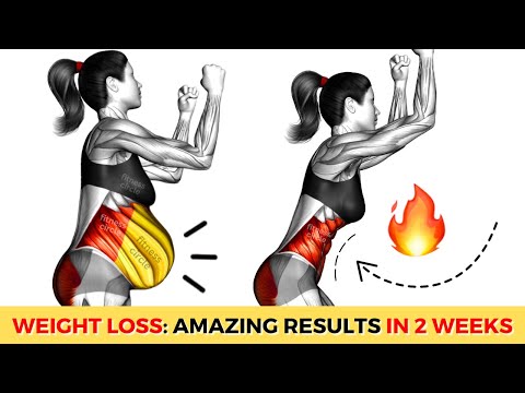 🔥Lose STUBBORN BELLY FAT👙& LOSE WEIGHT In 2 Weeks | 30-Minute STANDING Exercises To Get A Flat Belly